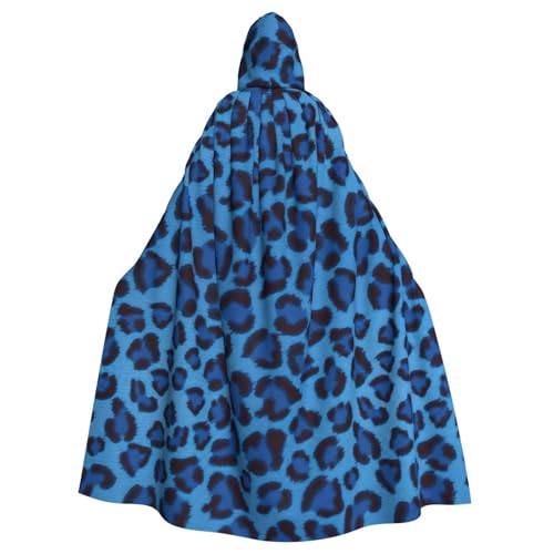 PPHGUT Halloween-Umhang mit Leopardenfell-Motiv, Unisex, volle Länge, mit Kapuze, für Cosplay, Mittelalter und Festivals, passt von PPHGUT