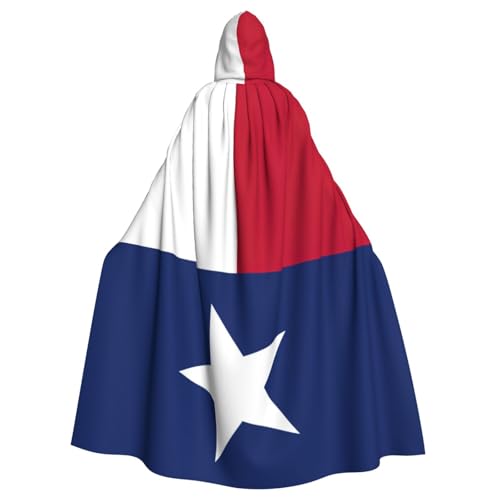 PPHGUT Halloween-Umhang mit Texas-Flagge, Unisex, volle Länge, mit Kapuze, für Cosplay, Mittelalter und Festivals von PPHGUT