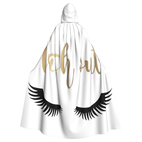 PPHGUT Halloween-Umhang mit Wimpernaufdruck, Unisex, volle Länge, mit Kapuze, für Cosplay, Mittelalter und Festivals PPHGUT Halloween-Umhang mit Wimpernaufdruck, Unisex, volle Länge, mit Kapuze, für Cosplay, Mittelalter und Festivals von PPHGUT