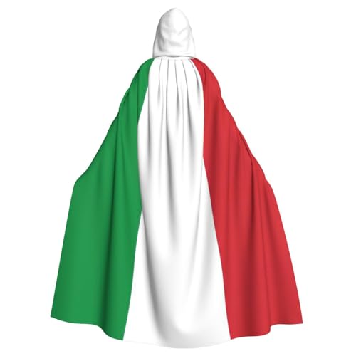 PPHGUT Halloween-Umhang mit italienischer Flagge, Unisex, volle Länge, mit Kapuze, für Cosplay, Mittelalter und Festivals, passend PPHGUT Halloween-Umhang mit italienischer Flagge, Unisex, volle Länge, mit Kapuze, für Cosplay, Mittelalter und Festivals, passend von PPHGUT