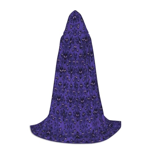 PPHGUT Haunted Mansion Print Hooded Cloak Dress Up Halloween Carnival Cosplay Teens Kids Adults Wizard Themes von PPHGUT
