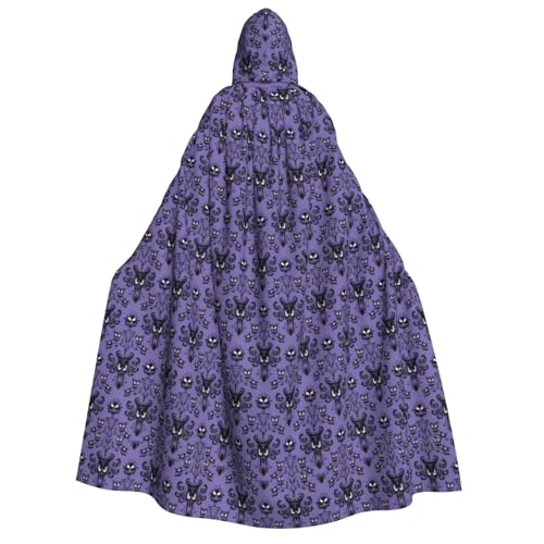 PPHGUT Haunted Mansion Print Hooded Cloak Unisex Halloween Costume Carnival Theme Festivals Parties Cosplay von PPHGUT
