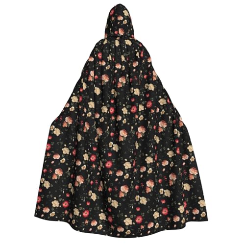 PPHGUT Herbst-Umhang mit schönem Blumendruck, Unisex, Halloween-Kostüm, Karneval, Mottopartys, Cosplay von PPHGUT