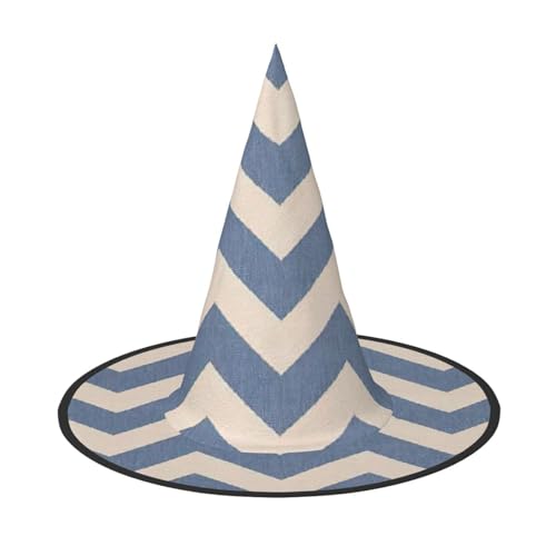 PPHGUT Hexenhut für Halloween, breite Krempe, faltbar, für Partys, Arnivale und Rollenspielveranstaltungen, Blau / Beige PPHGUT Hexenhut für Halloween, breite Krempe, faltbar, für Partys, Arnivale und Rollenspielveranstaltungen, Blau / Beige von PPHGUT