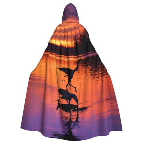 PPHGUT Jagdfliegende wilde Enten Druck, Unisex, volle Länge, mit Kapuze, Halloween-Umhang, für Cosplay, Mittelalter und Festivals, passend PPHGUT Jagdfliegende wilde Enten Druck, Unisex, volle Länge, mit Kapuze, Halloween-Umhang, für Cosplay, Mittelalter und Festivals, passend von PPHGUT