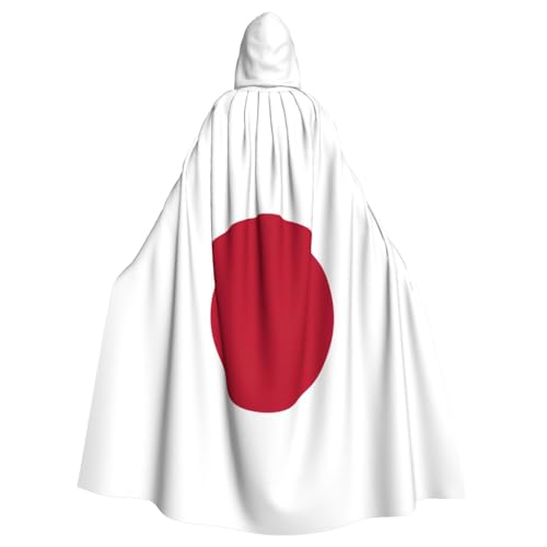 PPHGUT Japanischer Flaggen-Druck, Unisex, volle Länge, mit Kapuze, Halloween-Umhang für Cosplay, Mittelalter und Festivals, passt PPHGUT Japanischer Flaggen-Druck, Unisex, volle Länge, mit Kapuze, Halloween-Umhang für Cosplay, Mittelalter und Festivals, passt von PPHGUT