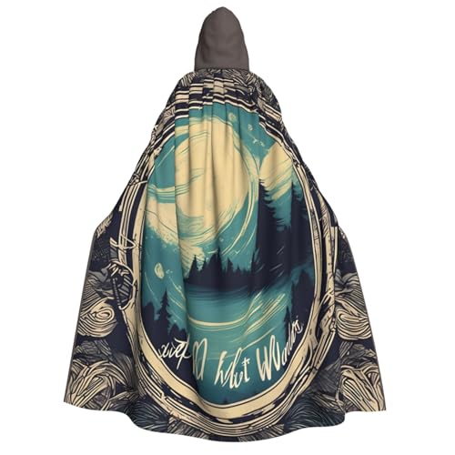 PPHGUT Kapuzenumhang mit Aufschrift "Not All Who Wander Are Lost", Unisex, Halloween-Kostüm, Karneval, Mottopartys, Cosplay von PPHGUT