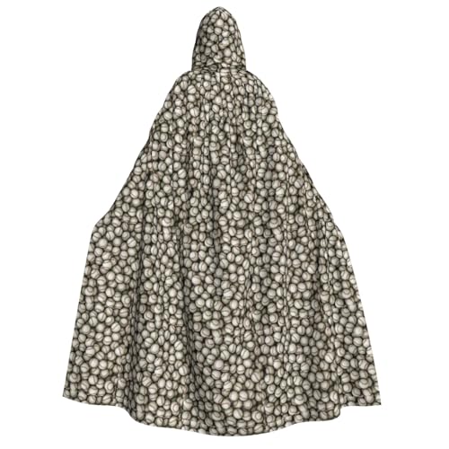 PPHGUT Kapuzenumhang mit Baseball-Druck, Unisex, Halloween-Kostüm, Karneval, Motto-Festivals, Partys, Cosplay von PPHGUT
