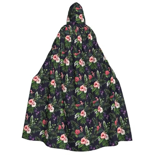 PPHGUT Kapuzenumhang mit Blumenmuster, Unisex, Halloween-Kostüm, Karneval, Mottopartys, Cosplay von PPHGUT