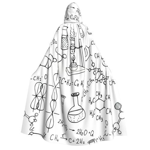PPHGUT Kapuzenumhang mit Chemie-Druck, Unisex, Halloween-Kostüm, Karneval, Mottopartys, Cosplay von PPHGUT