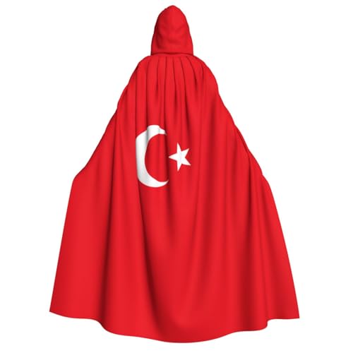 PPHGUT Kapuzenumhang mit Flagge der Türkei, Unisex, Halloween-Kostüm, Karneval, Mottopartys, Cosplay PPHGUT Kapuzenumhang mit Flagge der Türkei, Unisex, Halloween-Kostüm, Karneval, Mottopartys, Cosplay von PPHGUT
