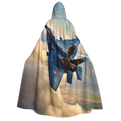 PPHGUT Kapuzenumhang mit Flugzeug-Jets-Aufdruck, Unisex, Halloween-Kostüm, Karneval, Mottopartys, Cosplay PPHGUT Kapuzenumhang mit Flugzeug-Jets-Aufdruck, Unisex, Halloween-Kostüm, Karneval, Mottopartys, Cosplay von PPHGUT