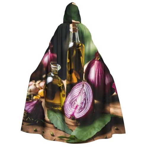 PPHGUT Kapuzenumhang mit Gemüse und Früchten, Unisex, Halloween-Kostüm, Karneval, Mottopartys, Cosplay von PPHGUT