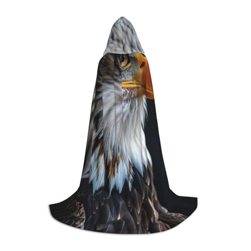 PPHGUT Kapuzenumhang mit Glatzenadlermotiv, für Halloween, Karneval, Cosplay, Teenager, Kinder, Erwachsene, Zauberer-Themen von PPHGUT