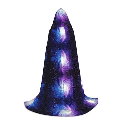 PPHGUT Kapuzenumhang mit Glaxy-Druck, für Halloween, Karneval, Cosplay, Teenager, Kinder, Erwachsene, Zauberer-Themen von PPHGUT