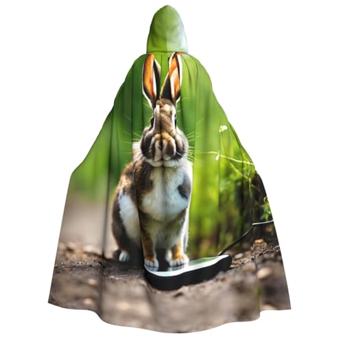 PPHGUT Kapuzenumhang mit Hasen-Motiv, Unisex, Halloween-Kostüm, Karneval, Mottopartys, Cosplay von PPHGUT