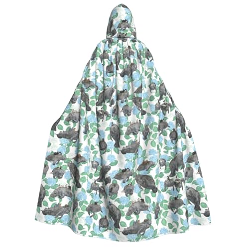 PPHGUT Kapuzenumhang mit Hasenmotiv, Unisex, Halloween-Kostüm, Karneval, Mottopartys, Cosplay von PPHGUT