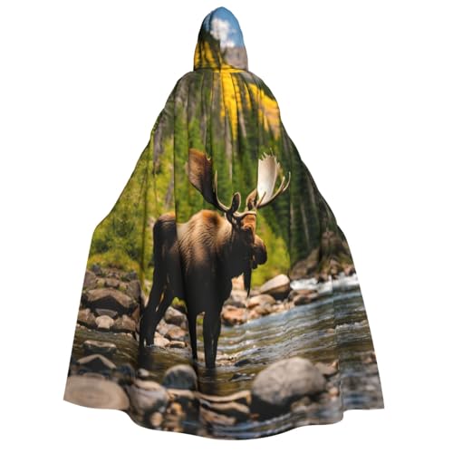 PPHGUT Kapuzenumhang mit Hirschbär, Elch, Unisex, Halloween-Kostüm, Karneval, Mottopartys, Cosplay von PPHGUT