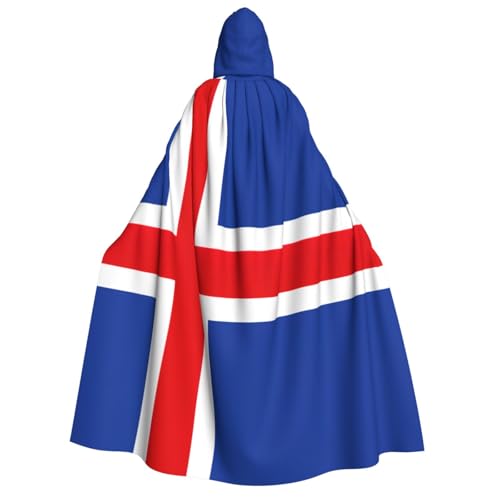 PPHGUT Kapuzenumhang mit Island-Flagge, Unisex, Halloween-Kostüm, Karneval, Mottopartys, Cosplay PPHGUT Kapuzenumhang mit Island-Flagge, Unisex, Halloween-Kostüm, Karneval, Mottopartys, Cosplay von PPHGUT
