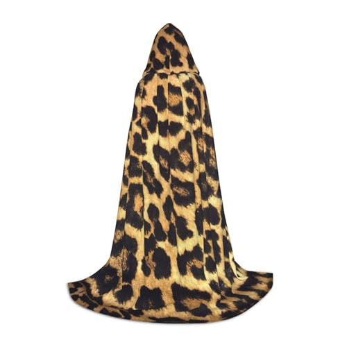 PPHGUT Kapuzenumhang mit Leopardenmuster für Halloween, Karneval, Cosplay, Teenager, Kinder, Erwachsene, Zauberer-Themen von PPHGUT