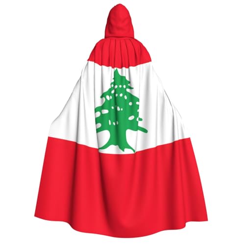PPHGUT Kapuzenumhang mit Libanon-Flagge, Unisex, Halloween-Kostüm, Karneval, Mottopartys, Cosplay PPHGUT Kapuzenumhang mit Libanon-Flagge, Unisex, Halloween-Kostüm, Karneval, Mottopartys, Cosplay von PPHGUT