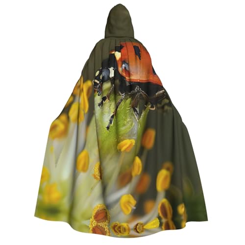 PPHGUT Kapuzenumhang mit Marienkäfer-Aufdruck, Unisex, Halloween-Kostüm, Karneval, Mottopartys, Cosplay PPHGUT Kapuzenumhang mit Marienkäfer-Aufdruck, Unisex, Halloween-Kostüm, Karneval, Mottopartys, Cosplay von PPHGUT