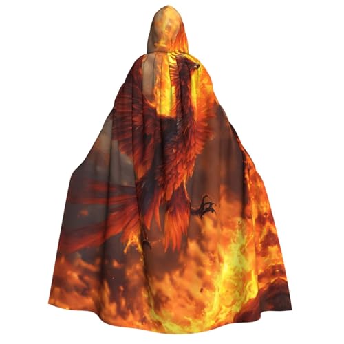 PPHGUT Kapuzenumhang mit Phoenix-Druck, Unisex, Halloween-Kostüm, Karneval, Mottopartys, Cosplay von PPHGUT