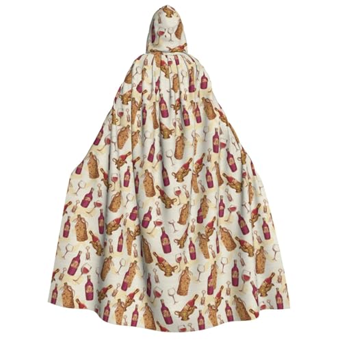 PPHGUT Kapuzenumhang mit Rotwein-Druck, Unisex, Halloween-Kostüm, Karneval, Mottopartys, Cosplay PPHGUT Kapuzenumhang mit Rotwein-Druck, Unisex, Halloween-Kostüm, Karneval, Mottopartys, Cosplay von PPHGUT