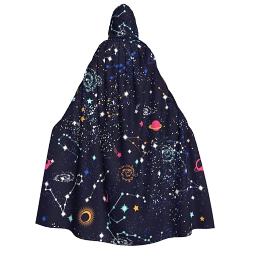 PPHGUT Kapuzenumhang mit Sternbild, Unisex, Halloween-Kostüm, Karneval, Mottopartys, Cosplay von PPHGUT