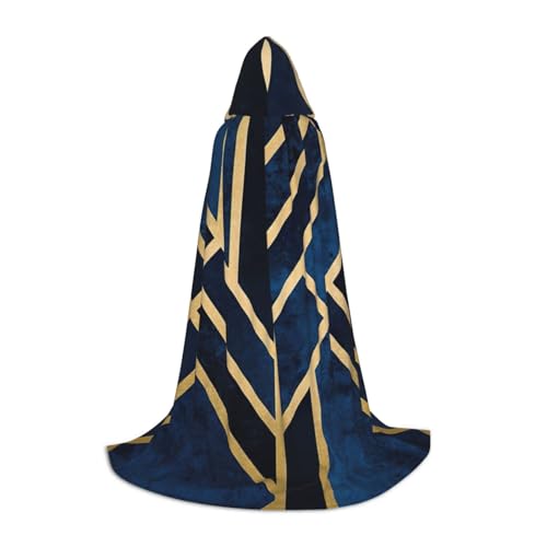 PPHGUT Kapuzenumhang mit abstraktem geometrischem Druck, für Halloween, Karneval, Cosplay, Teenager, Kinder, Erwachsene, Zauberer-Themen von PPHGUT