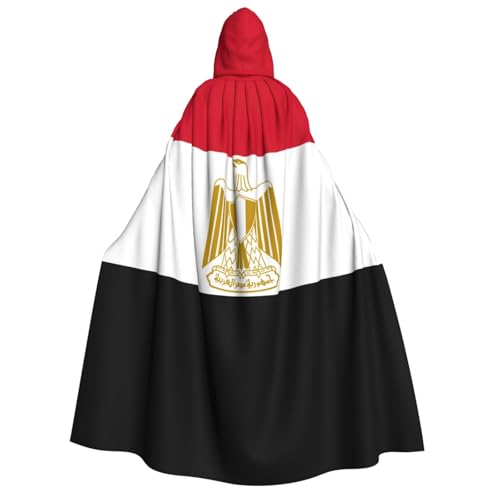 PPHGUT Kapuzenumhang mit ägyptischer Flagge, Unisex, Halloween-Kostüm, Karneval, Mottopartys, Cosplay von PPHGUT