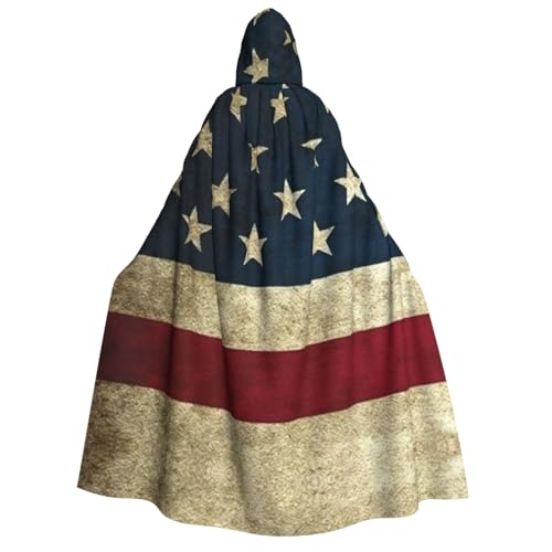 PPHGUT Kapuzenumhang mit amerikanischer Flagge, Unisex, Halloween-Kostüm, Karneval, Mottopartys, Cosplay PPHGUT Kapuzenumhang mit amerikanischer Flagge, Unisex, Halloween-Kostüm, Karneval, Mottopartys, Cosplay von PPHGUT