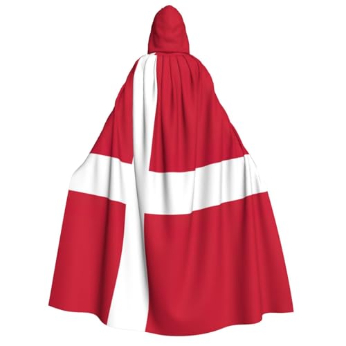PPHGUT Kapuzenumhang mit dänischer Flagge, Unisex, Halloween-Kostüm, Karneval, Mottopartys, Cosplay PPHGUT Kapuzenumhang mit dänischer Flagge, Unisex, Halloween-Kostüm, Karneval, Mottopartys, Cosplay von PPHGUT