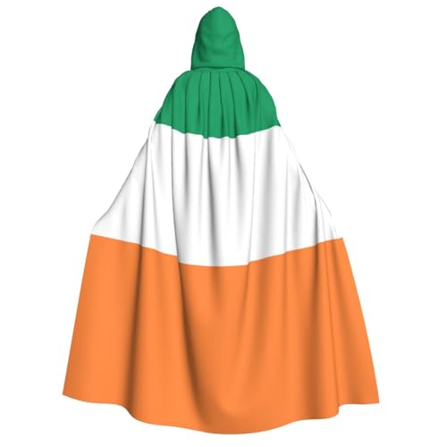 PPHGUT Kapuzenumhang mit irischer Flagge, Unisex, Halloween-Kostüm, Karneval, Mottopartys, Cosplay von PPHGUT