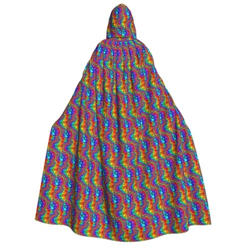 PPHGUT Kapuzenumhang mit leuchtendem Farbdruck, Unisex, Halloween-Kostüm, Karneval, Motto-Party, Cosplay von PPHGUT