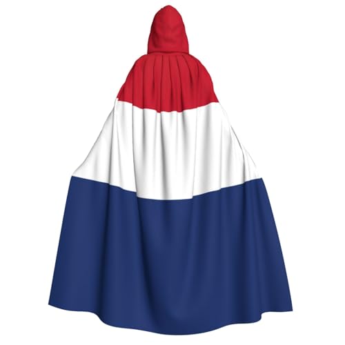 PPHGUT Kapuzenumhang mit niederländischer Flagge, Unisex, Halloween-Kostüm, Karneval, Mottopartys, Cosplay von PPHGUT