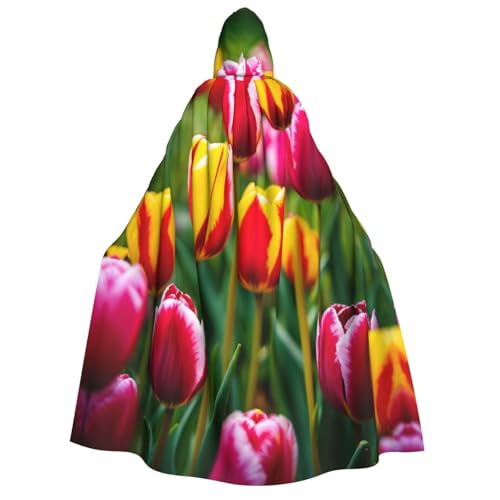 PPHGUT Kapuzenumhang mit rosa Tulpenmuster, Unisex, Halloween-Kostüm, Karneval, Mottopartys, Cosplay PPHGUT Kapuzenumhang mit rosa Tulpenmuster, Unisex, Halloween-Kostüm, Karneval, Mottopartys, Cosplay von PPHGUT