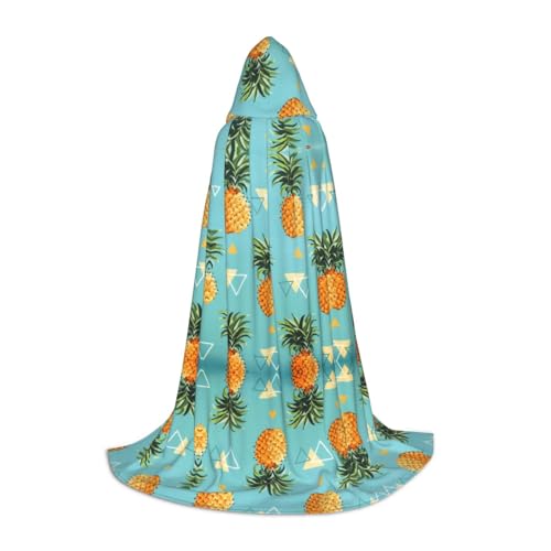 PPHGUT Kapuzenumhang mit tropischen Früchten und Ananas, für Halloween, Karneval, Cosplay, Teenager, Kinder, Erwachsene, Zauberer-Themen von PPHGUT