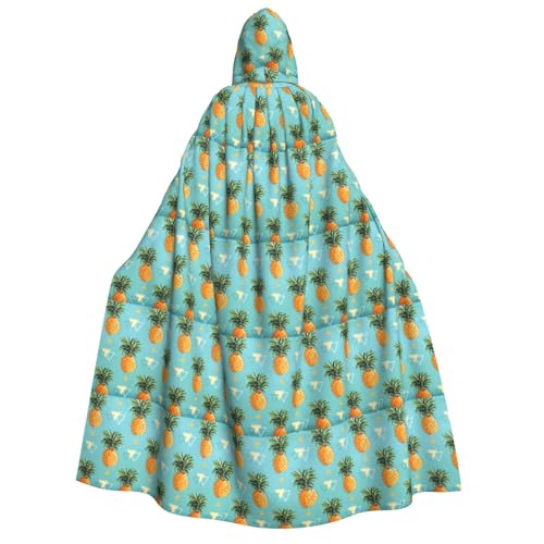 PPHGUT Kapuzenumhang mit tropischer Frucht, Ananas, Unisex, Halloween-Kostüm, Karneval, Mottopartys, Cosplay von PPHGUT