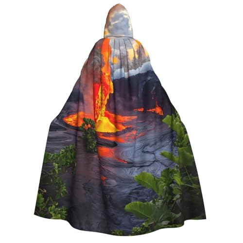 PPHGUT Kilauea Kapuzenumhang mit Vulkanen, Unisex, Halloween-Kostüm, Karneval, Mottopartys, Cosplay von PPHGUT