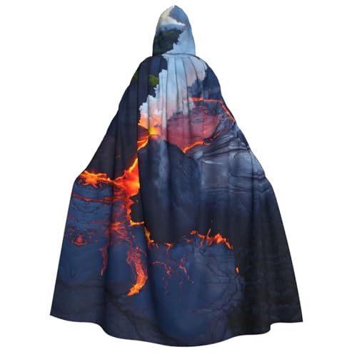 PPHGUT Kilauea Kapuzenumhang mit Vulkanen, Unisex, Halloween-Kostüm, Karneval, Mottopartys, Cosplay von PPHGUT