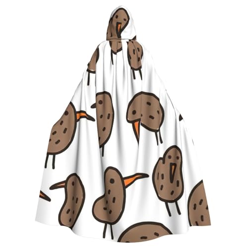 PPHGUT Kiwi Bird süßer Druck, Unisex, volle Länge, mit Kapuze, Halloween-Umhang für Cosplay, Mittelalter und Festivals, passend für Halloween PPHGUT Kiwi Bird süßer Druck, Unisex, volle Länge, mit Kapuze, Halloween-Umhang für Cosplay, Mittelalter und Festivals, passend für Halloween von PPHGUT