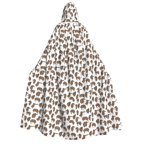 PPHGUT Kiwi Vogel süßer Druck Kapuzenumhang Unisex Halloween Kostüm Karneval Motto Festivals Partys Cosplay von PPHGUT