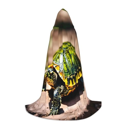 PPHGUT Lord Howe Island Sea Turtle Print Hooded Cloak Dress Up Halloween Carnival Cosplay Teens Kids Adults Wizard Themes von PPHGUT