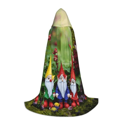 PPHGUT Lustiger Weihnachtsumhang mit Zwergen-Druck, für Halloween, Karneval, Cosplay, Teenager, Kinder, Erwachsene, Zauberer-Themen von PPHGUT
