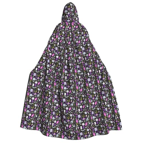 PPHGUT Magische Hexe, Hexerei, böhmischer Druck, Kapuzenumhang, Unisex, Halloween-Kostüm, Karneval, Mottopartys, Cosplay von PPHGUT