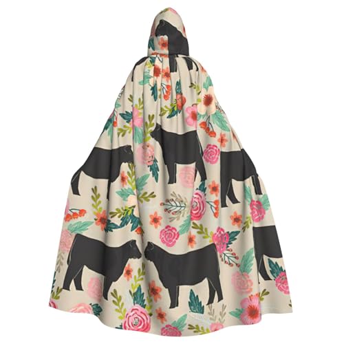 PPHGUT Rosafarbener Blumen-Umhang mit Kapuze für Cosplay, Mittelalter und Festivals, unisex, mit Kapuze PPHGUT Rosafarbener Blumen-Umhang mit Kapuze für Cosplay, Mittelalter und Festivals, unisex, mit Kapuze von PPHGUT