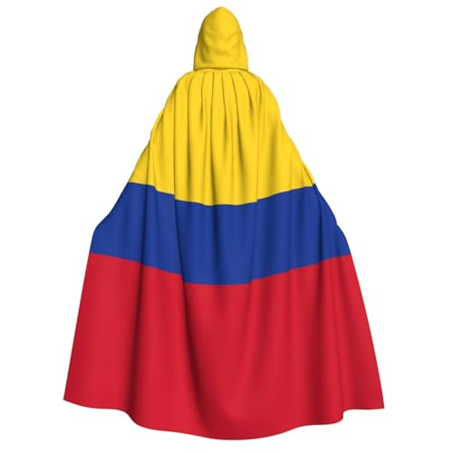 PPHGUT Umhang mit Kapuze und Flagge von Kolumbien, Unisex, Halloween-Kostüm, Karneval, Mottopartys, Cosplay von PPHGUT