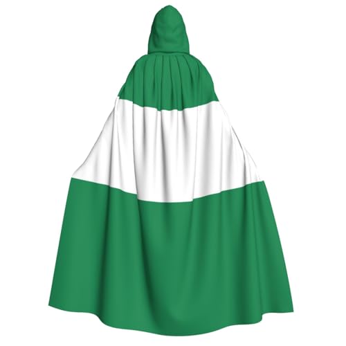 PPHGUT Umhang mit Kapuze und Flagge von Nigeria, Unisex, Halloween-Kostüm, Karneval, Mottopartys, Cosplay von PPHGUT