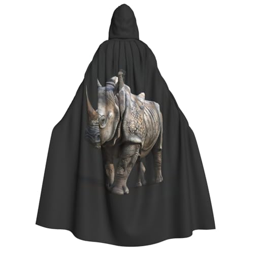 PPHGUT Umhang mit Kapuze und Nashornmotiv, Unisex, Halloween-Kostüm, Karneval, Mottopartys, Cosplay von PPHGUT